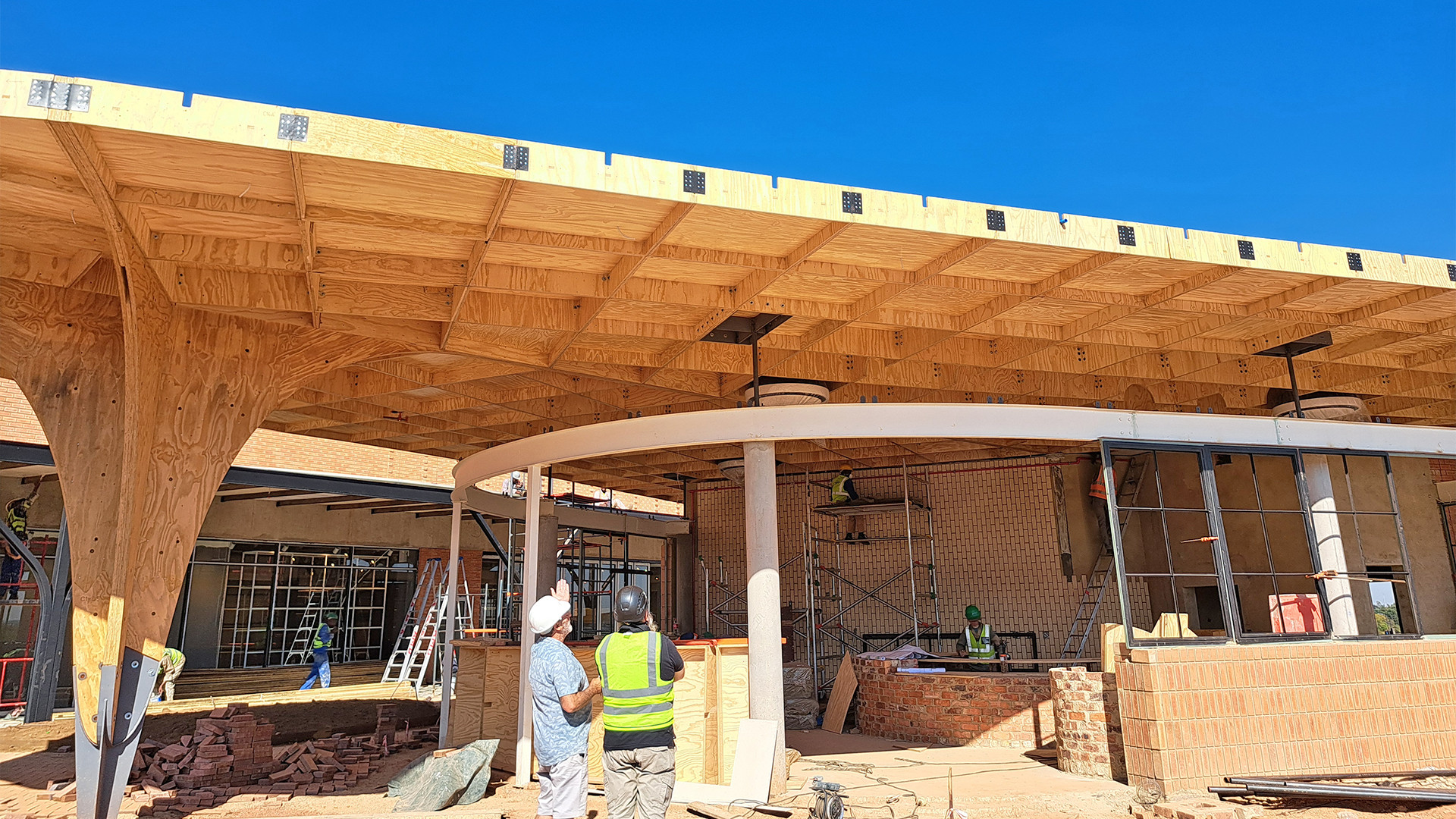 Screws for fibreboard panels and parametric roofs
